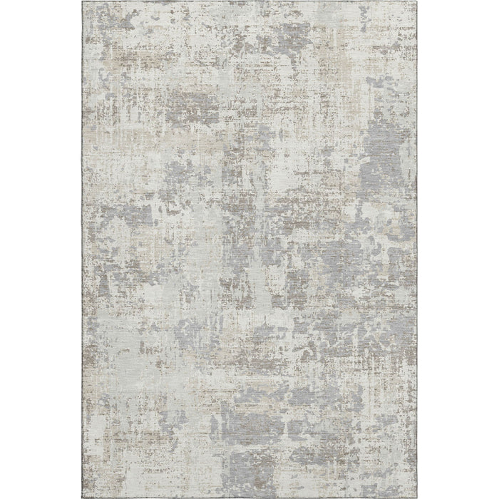 10' X 14' Abstract Washable Area Rug With UV Protection (679138) - Ivory / Gray