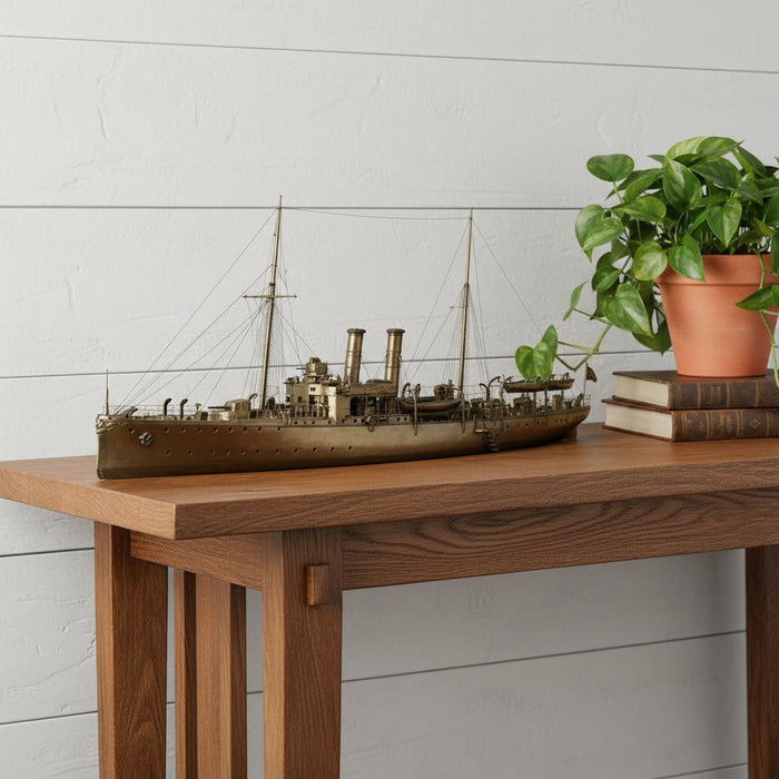 Hand Painted Model Boat (624458) - Bronze