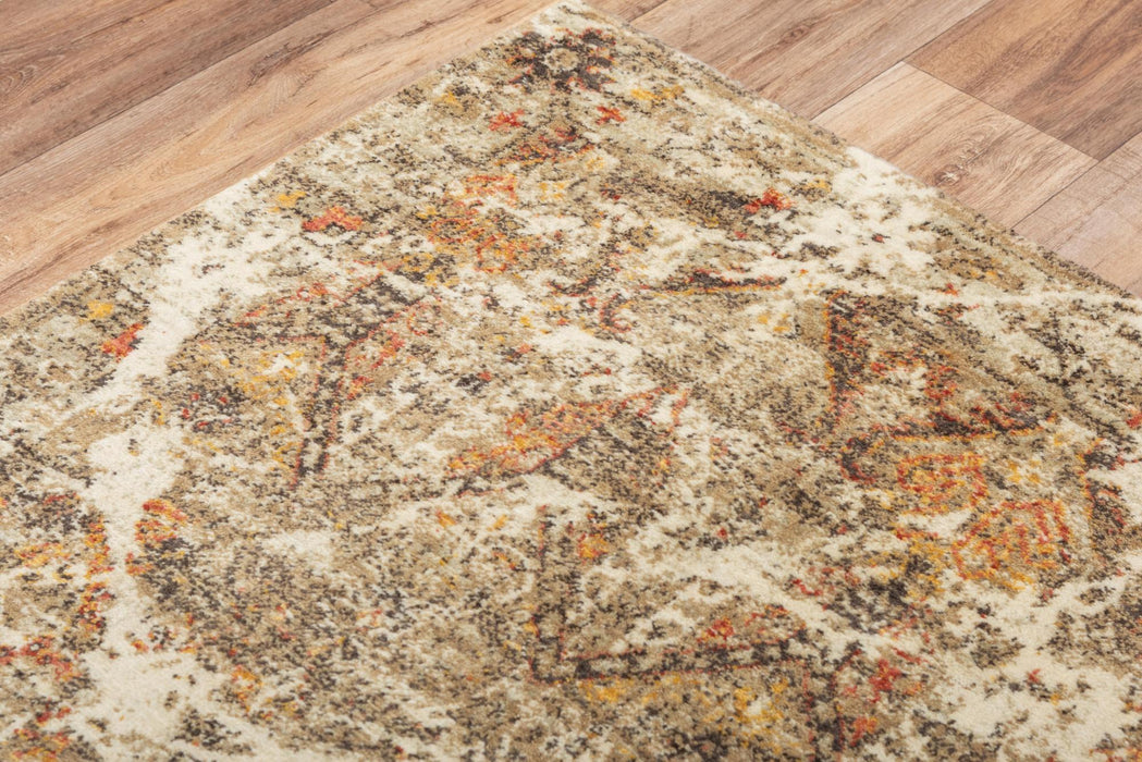 8' X 10' New Zealand Lambs Wool Abstract Hand Carved Handmade Area Rug (747853) - Brown / Beige / Ivory / Green