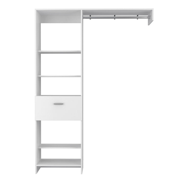 59" Manufactured Wood Closet System - White