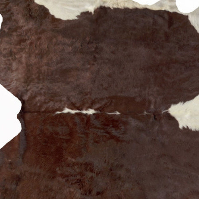 5' x 7' Cowhide Handmade Area Rug - Brown And White