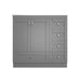 Giga shaker free-standing bathroom vanity cabinet with sink, soft-close drawers and doors, in a modern bathroom setting