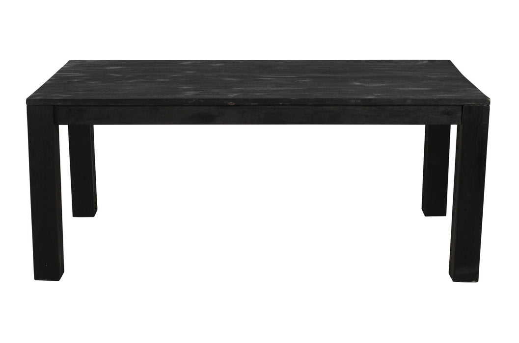 72" Solid Wood Dining Table - Dark Gray