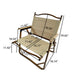 Set of four Giga brown foldable and portable indoor and outdoor chairs with armrests, ideal for versatile seating.