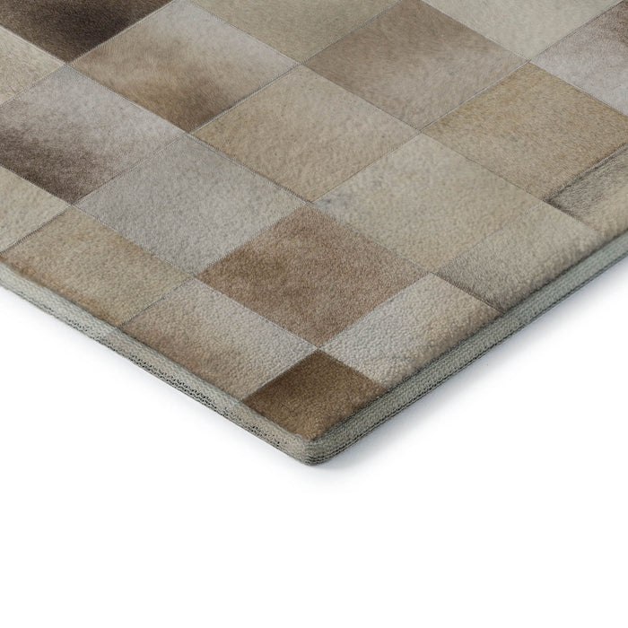 9' X 12' Geometric Washable Area Rug With UV Protection (644723) - Beige / Ivory / Taupe