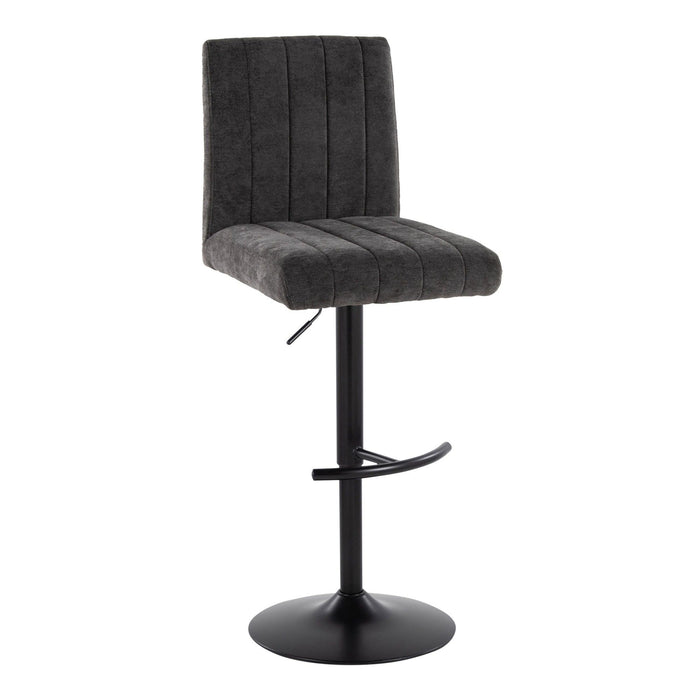 Hannah - Adjustable Barstool With Rounded T Footrest (Set of 2) - Black Metal