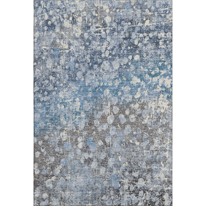 10' X 14' Abstract Washable Area Rug With UV Protection (718334) - Blue / Gray