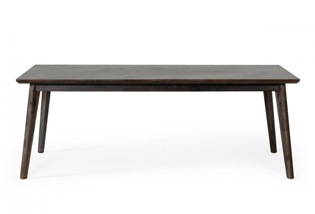 83" Solid Wood Dining Table - Dark Brown