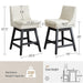 Cream white Giga upholstered swivel bar stools with ergonomic design, set of 2, featuring cushioned seats and modern style.