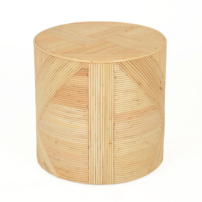 Matea - Rattan Cross Side Table - Natural