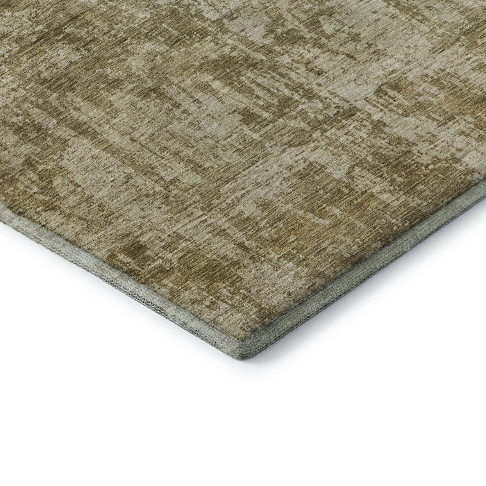 10' X 14' Abstract Washable Area Rug With UV Protection (695294) - Taupe / Beige