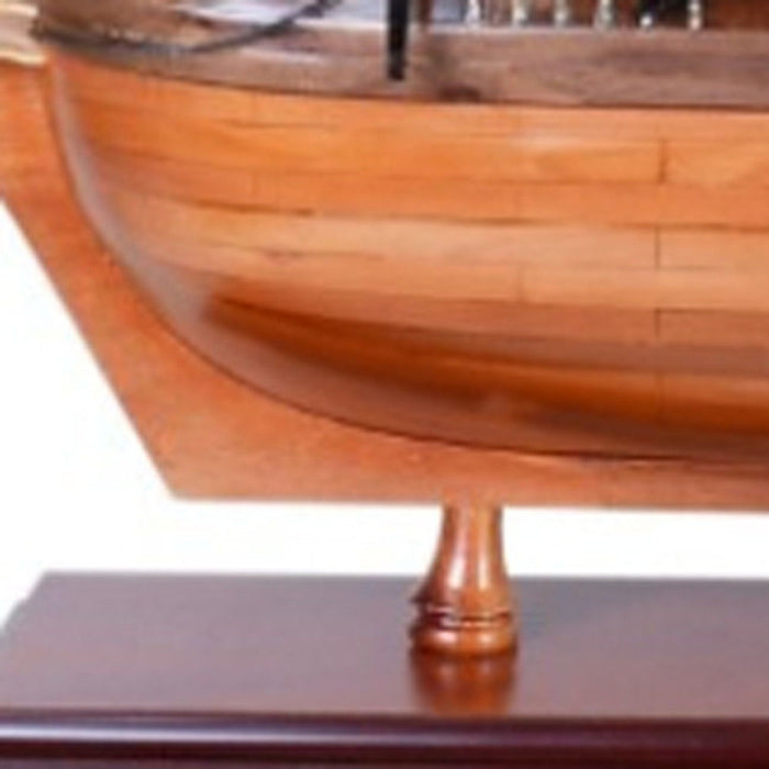 Hand Painted HMS Bounty 1787 Model Boat - Brown