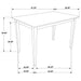CoasterEveryday Gomez 5-piece rectangular dining table set in cappuccino finish with matching chairs and table surface.