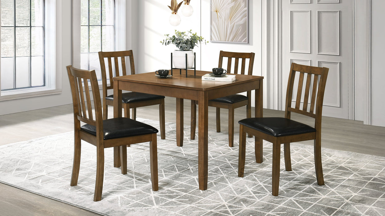 Parkwood 5-piece Square Dining Table Set Honey Brown