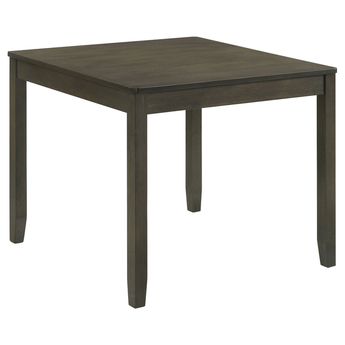 Parkwood 5-piece Square Dining Table Set Dark Ash Brown