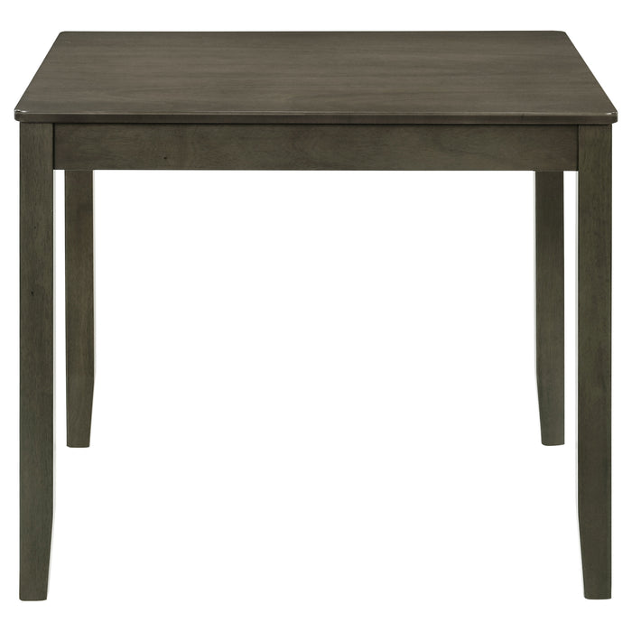 Parkwood 5-piece Square Dining Table Set Dark Ash Brown