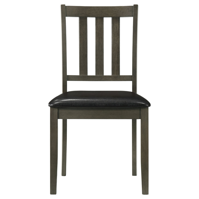 Parkwood 5-piece Square Dining Table Set Dark Ash Brown