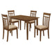 Robles 5-piece rectangular dining table set in chestnut wood with matching chairs, modern furniture by CoasterEveryday