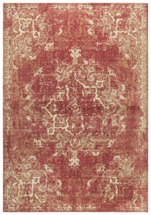 8' X 10' New Zealand Lambs Wool Medallion Hand Carved Handmade Area Rug (747444) - Red / Beige