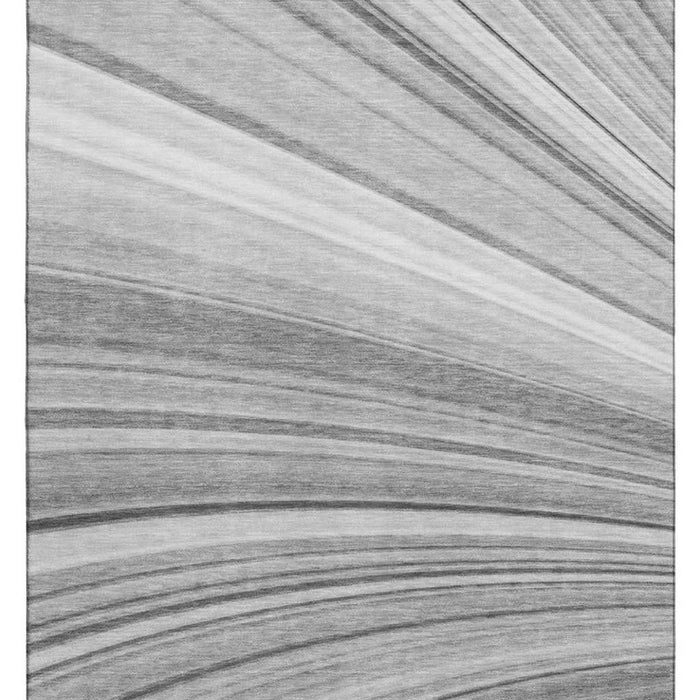 10' X 14' Abstract Washable Area Rug With UV Protection (650350) - Gray / Ivory