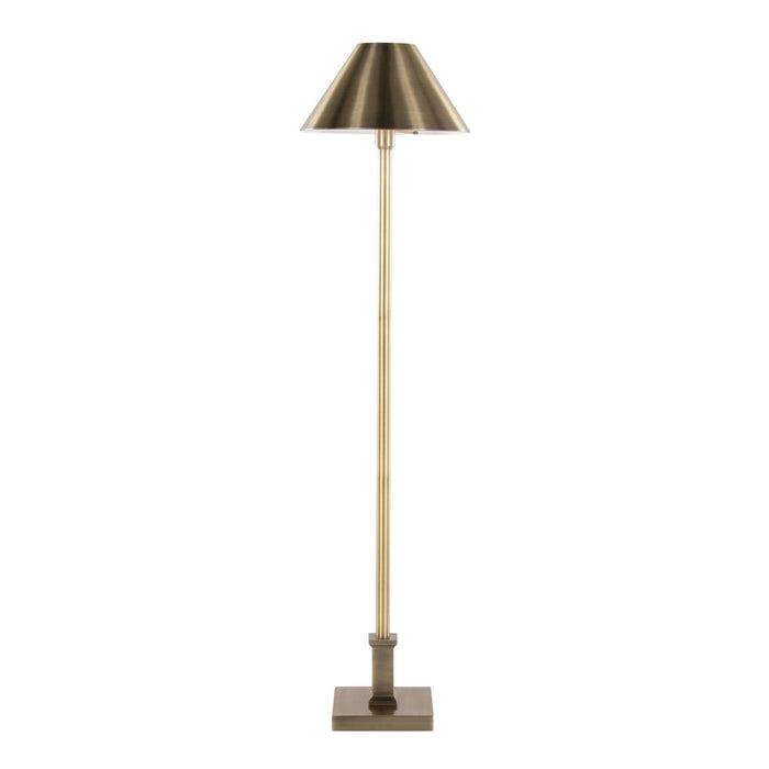 Perry - 60" Metal Floor Lamp - Antique Brass