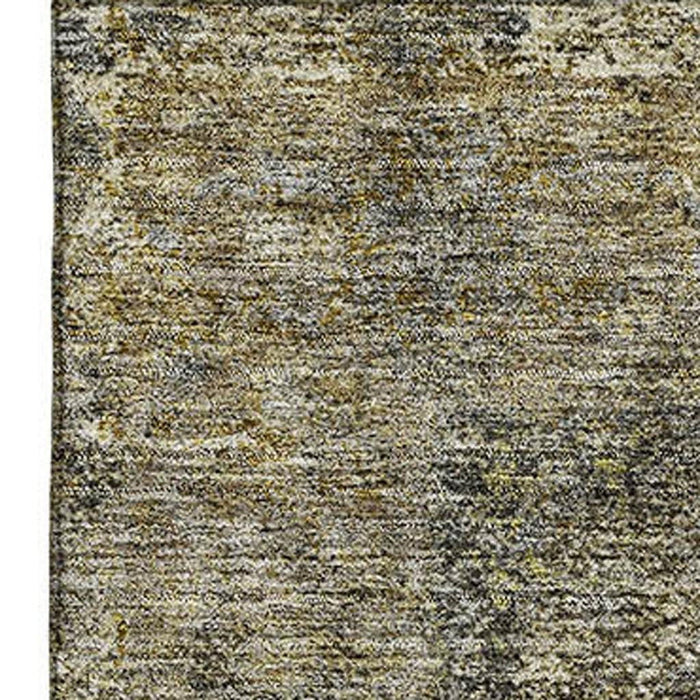 10' X 14' Medallion Washable Area Rug With UV Protection (714841) - Khaki / Beige