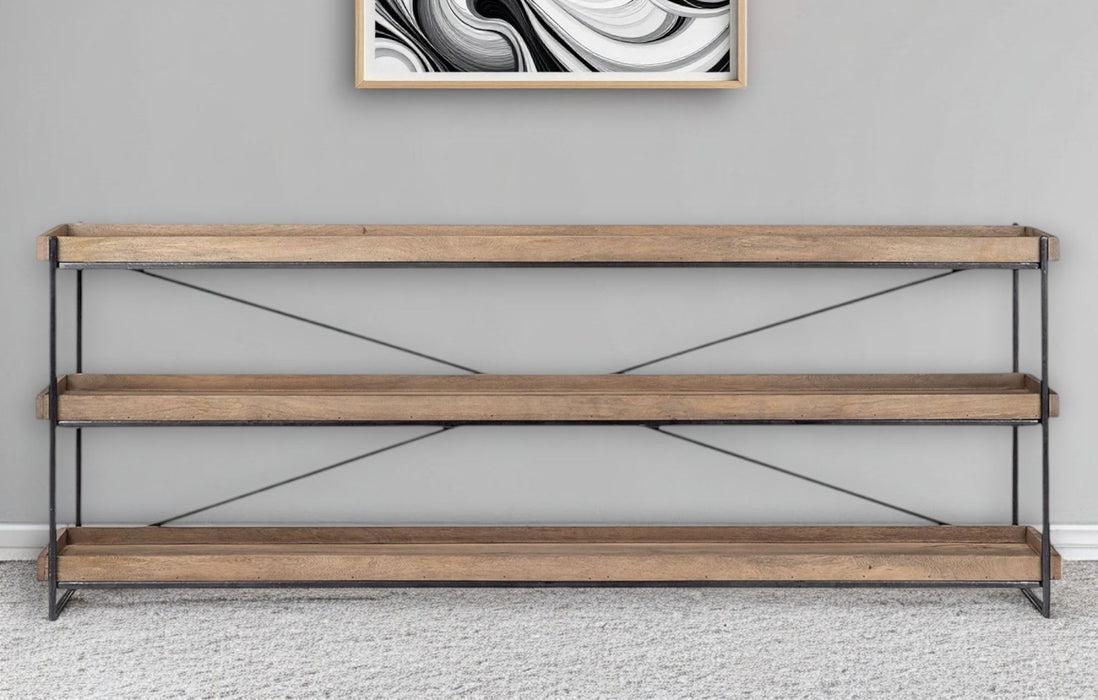 80" x 16" x 30" Solid Wood Console Table - Brown