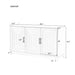 Giga modern TV stand for TVs up to 65 inches with spacious storage, solid wood legs, ideal for living room entertainment centers.