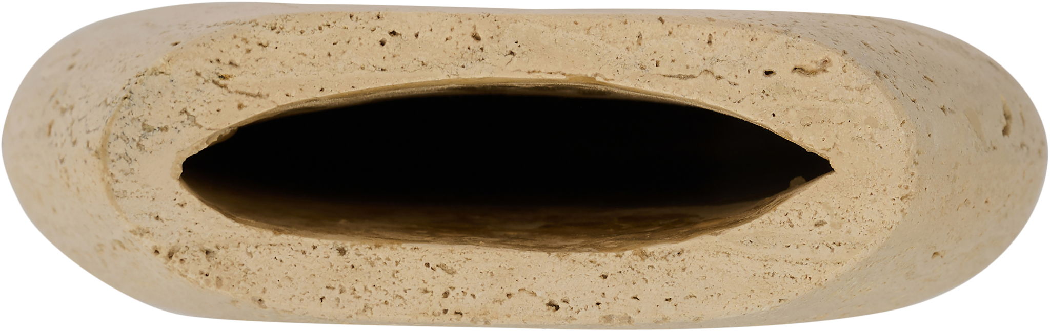 Sadie travertine vase by Meridian Furniture, tall ceramic vase with a textured, natural stone finish for elegant decor.