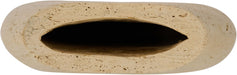 Sadie travertine vase by Meridian Furniture, tall ceramic vase with a textured, natural stone finish for elegant decor.