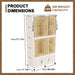 Cream white Giga portable wardrobe closet with 9 magnetic doors, 9 storage cubes, 2 hanging rods, and 6 hangers inside.
