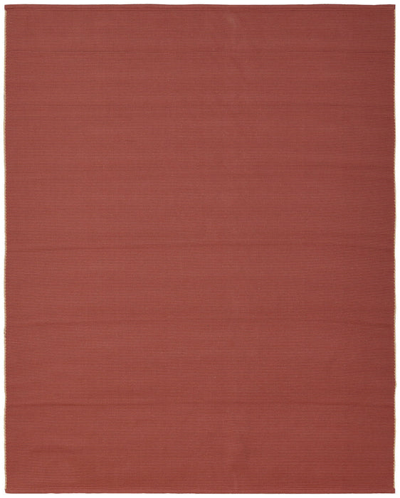 10' x 14' Hand Woven Area Rug - Red And Tan