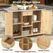 Giga outdoor kitchen island with stainless steel top, storage, towel and spice racks, and a built-in bottle opener.