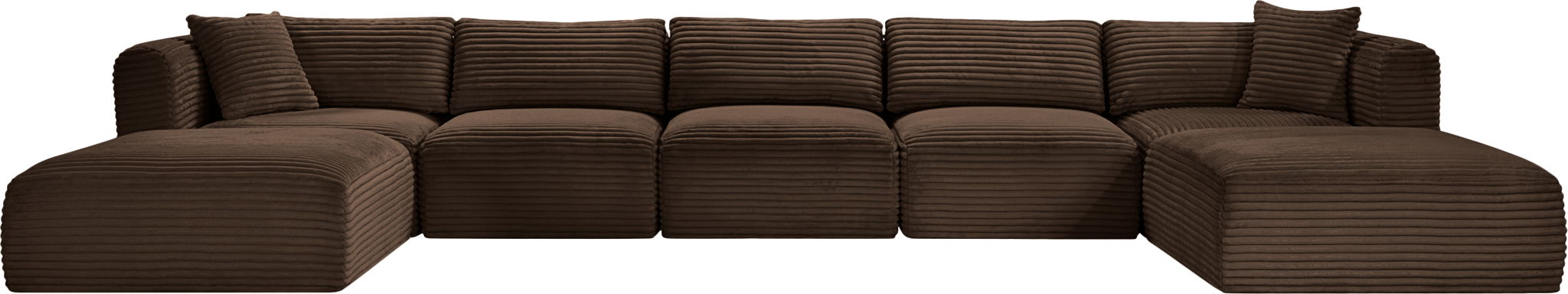 Shaggy - 7 Piece Modular Sectional With 2 Ottomans