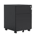 Giga steel 2-drawer mobile filing cabinet with lock, suitable for legal, letter, A4, and F4 sizes, ideal for home or office use.