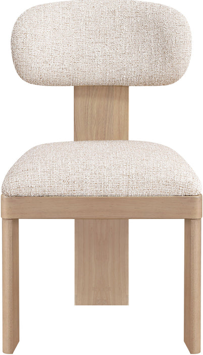 Timbra - Linen Textured Fabric Upholstered Dining Chair (Set of 2) - Natural Base