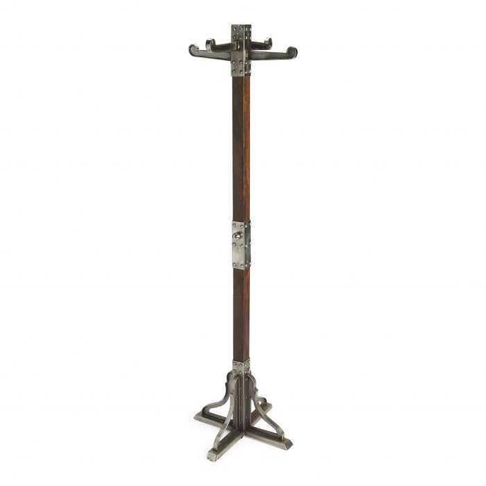 Industrial Chic Vintage Style Coat Rack - Brown