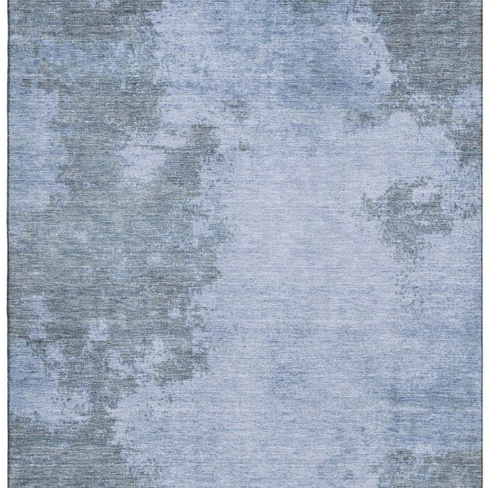 10' X 14' Abstract Washable Area Rug With UV Protection (707569) - Blue / Gray