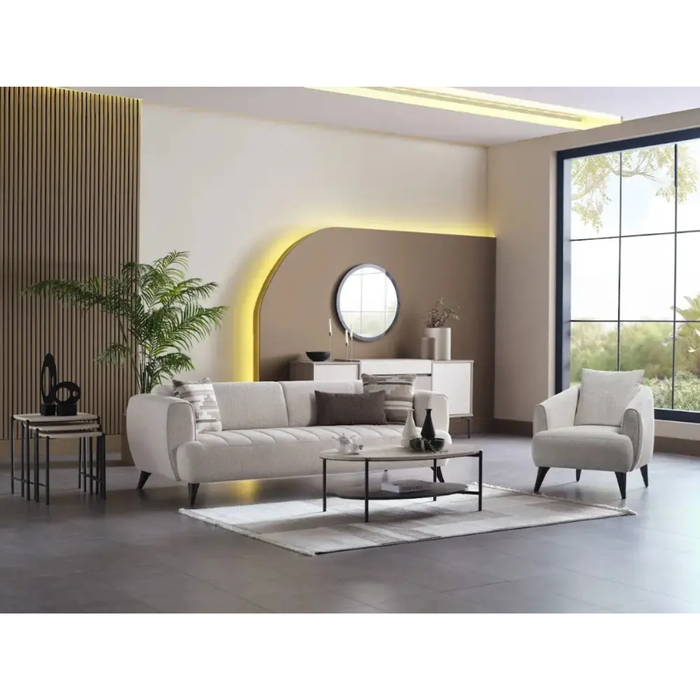 Bellona Mona Living Room Set - NIVA BEIGE