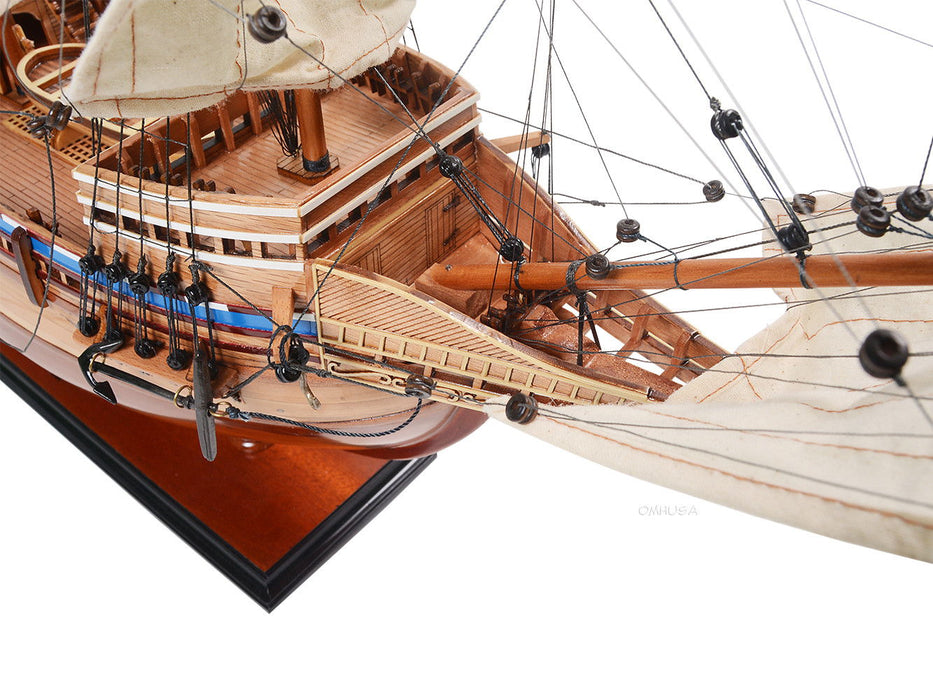 Hand Painted Model Boat (624655) - Light Brown / Beige
