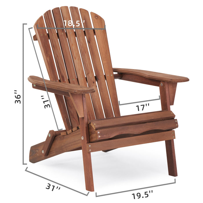Set of two Giga wooden Adirondack lounge chairs in natural cedar, perfect for outdoor garden patio seating.