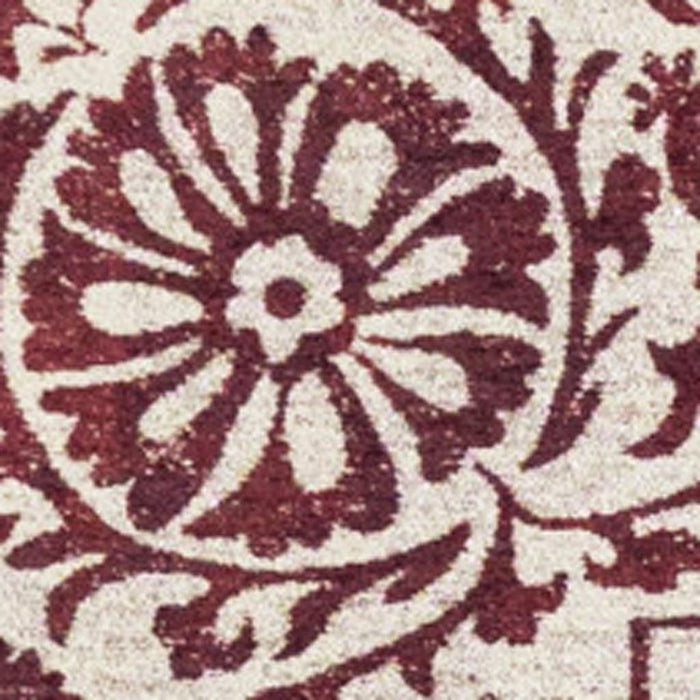 9' X 13' Tribal Washable Area Rug With UV Protection (610074) - Beige / Maroon