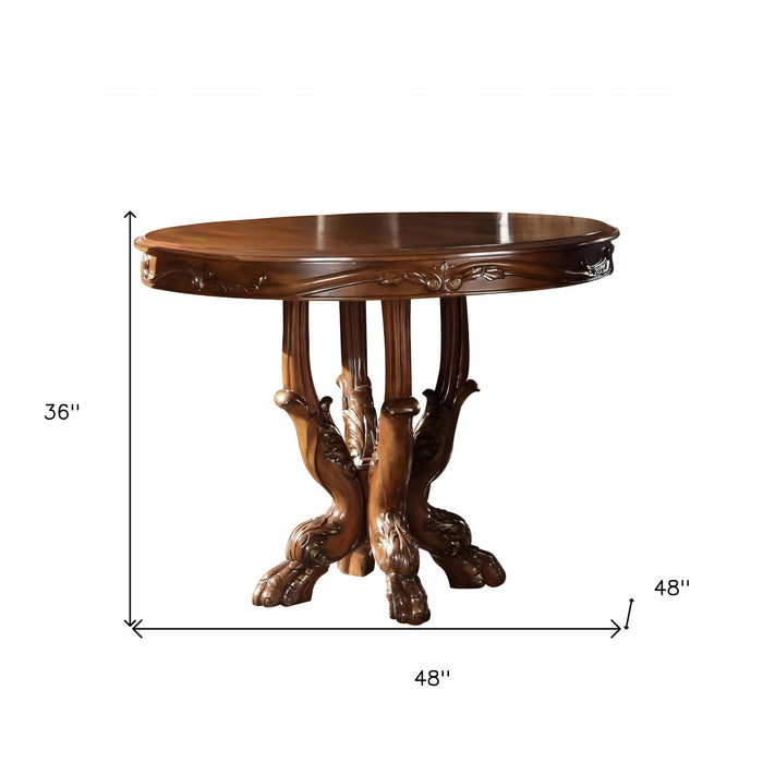 48" Solid Wood Dining Table - Brown