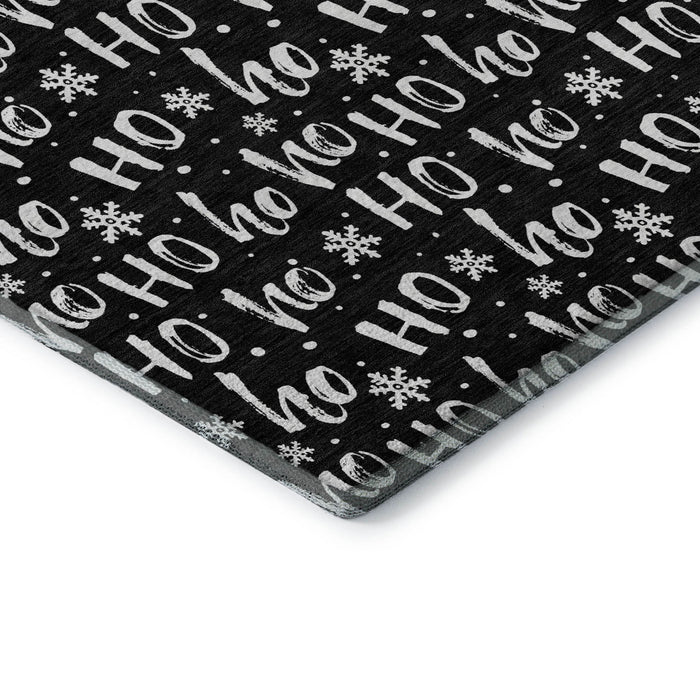 10' X 14' Abstract Geometric Washable Area Rug With UV Protection (701792) - Black / Ivory