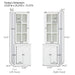 Giga retro style hutch cabinet with glass door, China cabinet for home storage and display, featuring wooden frame and clear glass panels.