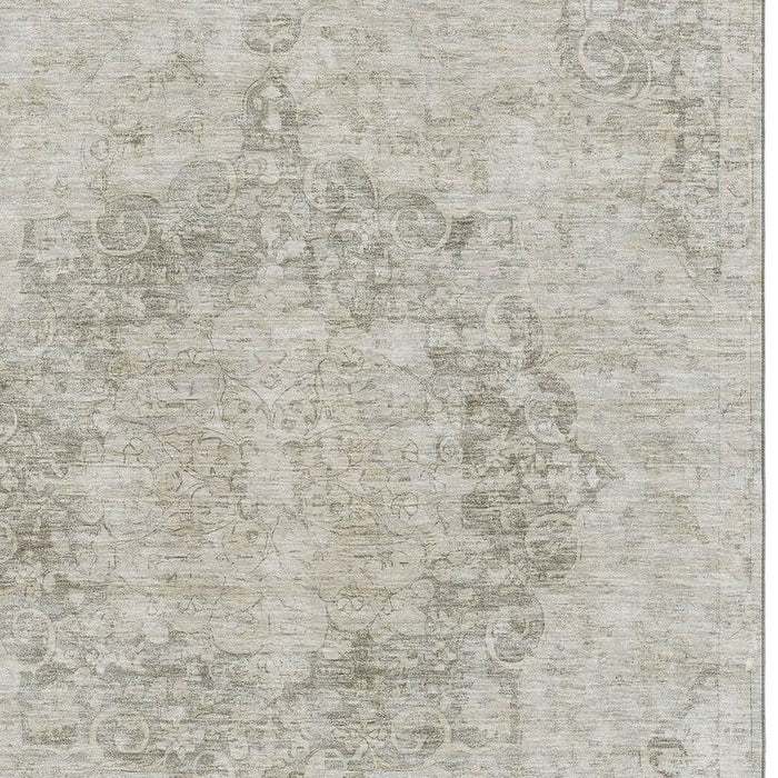 10' X 14' Oriental Washable Area Rug With UV Protection (692322) - Beige / Taupe