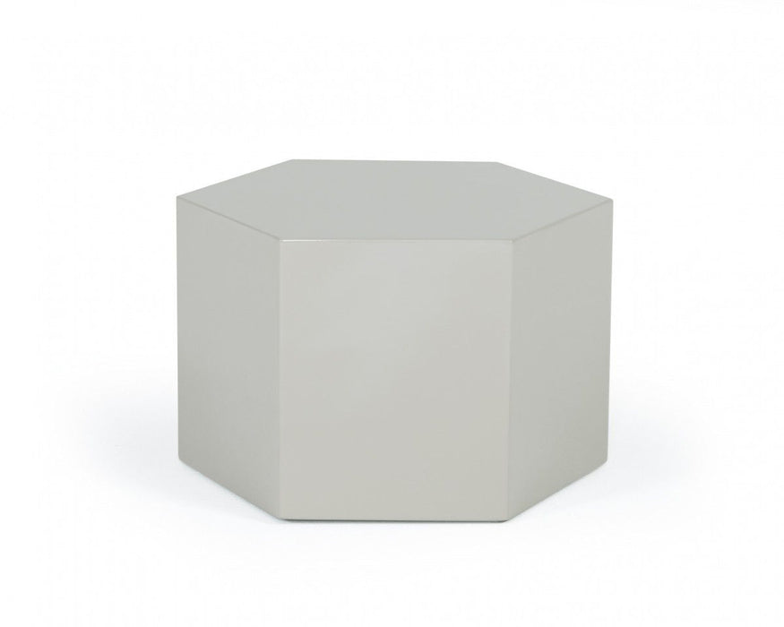 Wood End Table - Light Gray