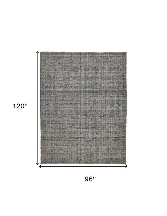 8' x 10' Hand Woven Area Rug - Gray And Ivory