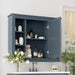 Giga wall-mounted bathroom medicine cabinet with mirror, six open shelves, and adjustable interior storage for bathroom essentials.