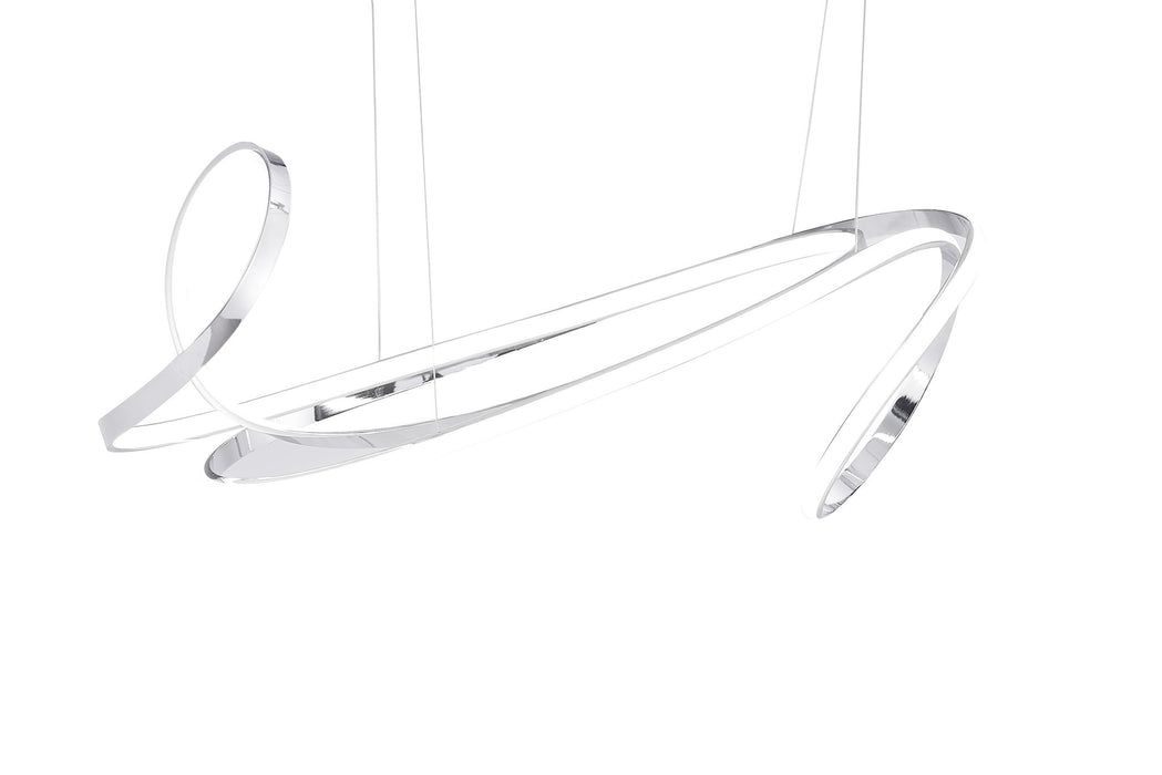 14'' Metal LED Dimmable Chandelier - Silver